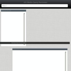 iOS Media Query Previewer