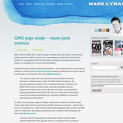 GMO pigs study – more junk science