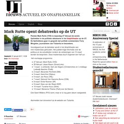 Mark Rutte opent debatreeks op de UT