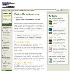 Mark-to-Market Accounting