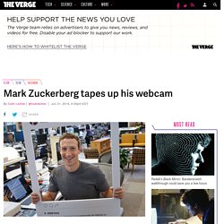 Mark Zuckerberg tapes up his webcam