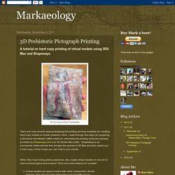 3D Prehistoric Pictograph Printing