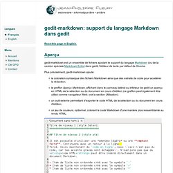 gedit-markdown: support du Markdown dans gedit
