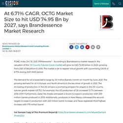 At 6.71% CAGR, OCTG Market Size to hit USD 74.95 Bn by 2027, says Brandessence Market Research