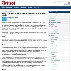 How to market your ecommerce website on Social media
