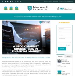 A Stock Market Course - BBA in Financial Market