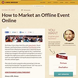 How to Market an Offline Event Online