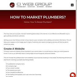 How To Market Plumbers?