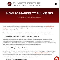 How To Market To Plumbers