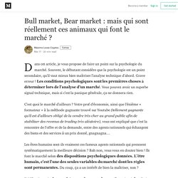 Bull market, Bear market : mais qui sont réellement ces animaux qui font le marché ?