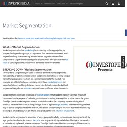 Market Segmentation Definition