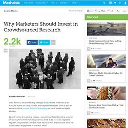 Why Marketers Should Invest in Crowdsourced Research