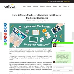 How Software Marketers Overcome the 3 Biggest Marketing Challenges