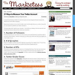 The Marketess 21 Ways to Measure Your Twitter Account