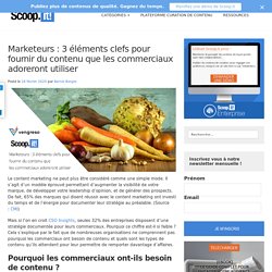 Marketeurs : 3 éléments clefs pour fournir du contenu que les commerciaux adoreront utiliser - Blog Scoop.it France