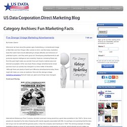 Fun Marketing Facts - Mailing Lists, Sales Leads, Direct Marketing Blog: US Data Corporation