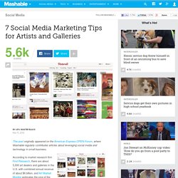 7 Social Media Marketing Tips for Artists and Galleries