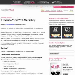 7 tricks to Viral Web Marketing - Articles - Baekdal.com