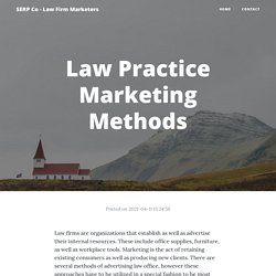 Law Practice Marketing Methods