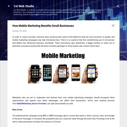 How Mobile Marketing Benefits Small Businesses