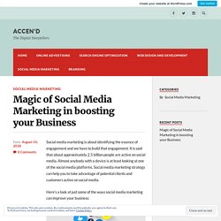 Magic of Social Media Marketing in boosting your Business – Accen'D