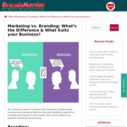 Marketing vs. Branding: What’s the Difference & What Suits your Business?