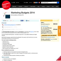 Marketing Budgets 2013