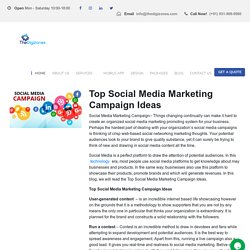 Top Social Media Marketing Campaign Ideas