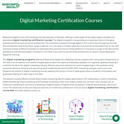 Digital Marketing Certification courses in Mumbai
