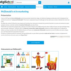 McDonald's : Etudes, analyses Marketing et Communication de McDonald's