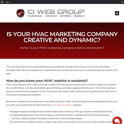 Is your HVAC marketing company creative and dynamic?