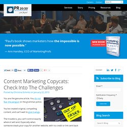 Content Marketing Copycats: Check Into The Challenges