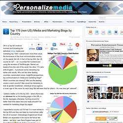 Top 175 (non US) Media and Marketing Blogs by Country