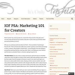 IOF PSA: Marketing 101 for Creators