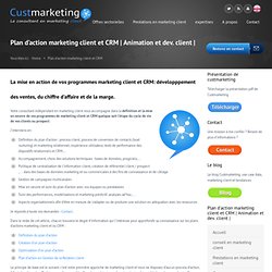 Plan d'action marketing client et CRM