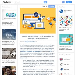 5 Email Marketing Tips To Decrease Holiday Shopping Cart Abandonment