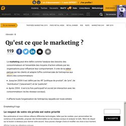 Qu'est ce que le marketing ? - Définition du glossaire