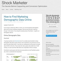 How to Find Marketing Demographic Data Online