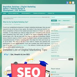 What Are the Top Digital Marketing Tips? ~ MagicByte Solutions