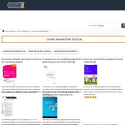 20 Cours marketing digital en PDF à télécharger