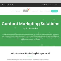 Content Marketing & Branding Solution, Content Distribution - Ranker Market