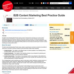 B2B Content Marketing Best Practice Guide