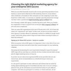 Choosing the right digital marketing agency for your enterprise SEO success