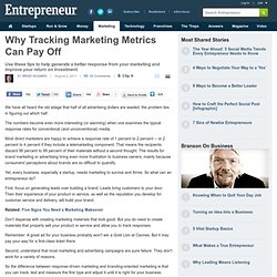 Why Tracking Marketing Metrics Can Pay Off