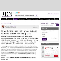 E-marketing : ces entreprises qui ont exploité avec succès le Big Data