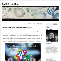 Digital Marketing Benefits With WordPress