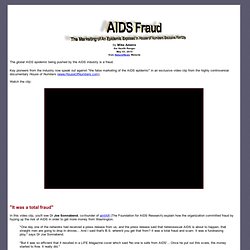 AIDS Fraud - The Marketing of An Epidemic Exposed in House of Numbers Exclusive Film Clip