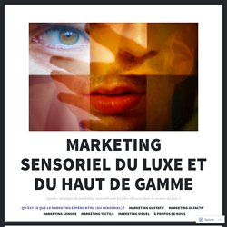 Qu’est-ce que le marketing expérientiel (ou sensoriel) ? – Marketing sensoriel du luxe et du haut de gamme