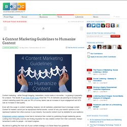 4 Content Marketing Guidelines to Humanize Content