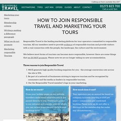 Marketing your holidays on Responsible Travel. Helping Dreamers Do